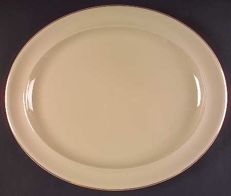 Gilded Drabware 16" Oval Serving Platter