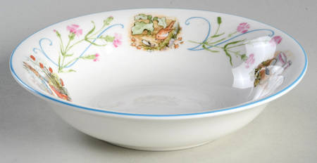 Peter Rabbit (Bone, Blue Trim) Coupe Cereal Bowl