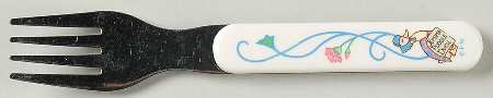 Peter Rabbit (Bone, Blue Trim) Melamine Baby Fork