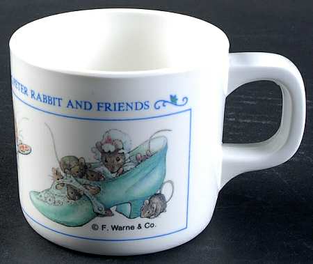 Peter Rabbit (Bone, Blue Trim) Melmac/Melamine Child's Mug
