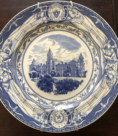 University of Texas Blue Dinner Plate