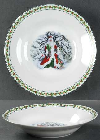 Father Christmas Rim Soup Bowl