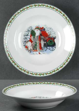 Father Christmas Rim Soup Bowl
