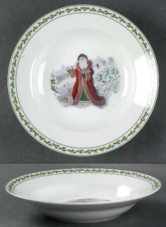 Father Christmas Rim Soup Bowl