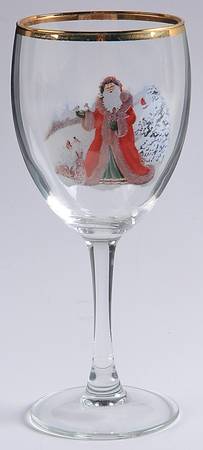 Father Christmas Glassware Wine