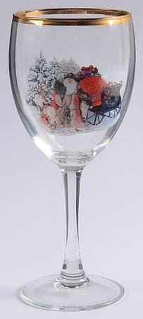Father Christmas Glassware Wine