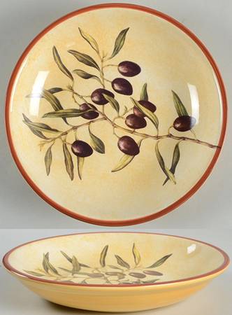 Les Oliviers 9" Individual Pasta Bowl
