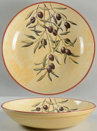 Les Oliviers 13" Pasta Serving Bowl