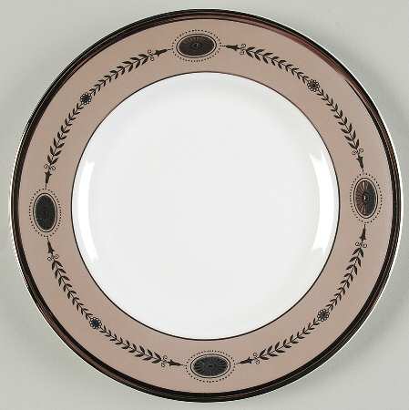 Laurel (Taupe Band, Black Laurel) Dessert/Pie Plate