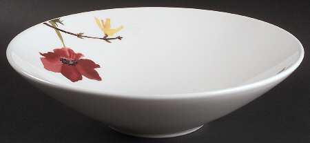 Painted Garden Floral 10" Pasta Serving Bowl
