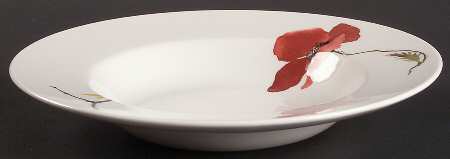 Painted Garden Floral Rim Soup Bowl