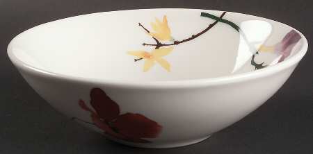 Painted Garden Floral Soup/Cereal Bowl