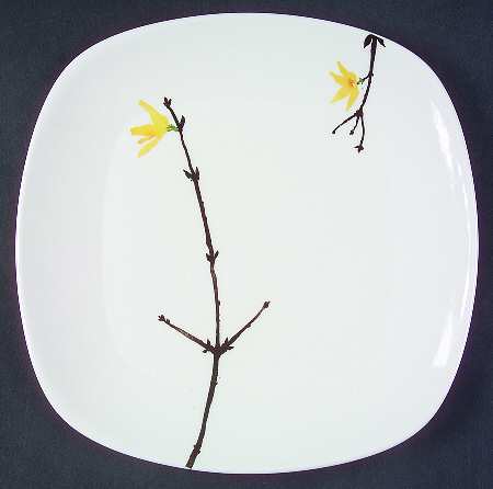 Painted Garden Forsythia (Yellow Flowers) Salad Plate