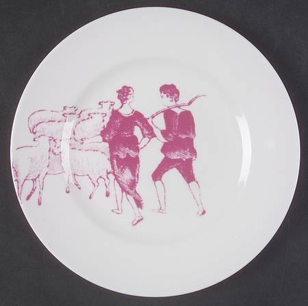 After Landscape Luncheon Plate