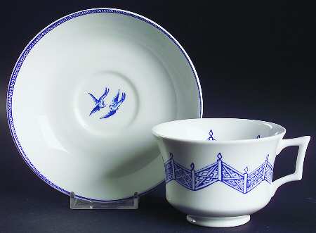 After Willow Footed Cup & Saucer Set
