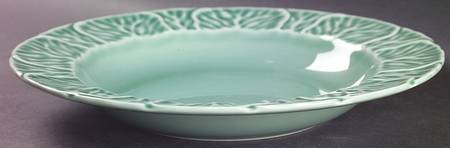 Spring Green Large Rim Soup Bowl