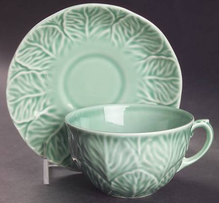 Spring Green Flat Cup & Saucer Set