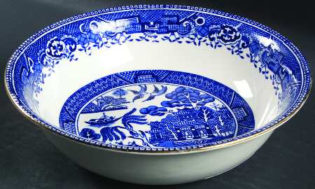 Old Willow Blue (Gold Trim) by Washington Pottery