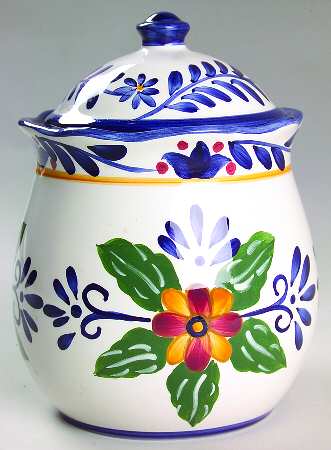 Talavera Medium Canister & Lid with Seal Ring