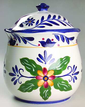 Talavera Extra Large Canister & Lid with Seal Ring