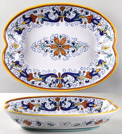 Deruta 13" Oval Vegetable Bowl