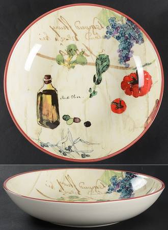 Les Legumes 12" Large Salad Serving Bowl