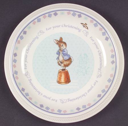 Peter Rabbit Christening Child's Plate
