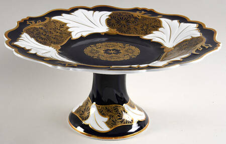 Jutta Cobalt 12" Diameter Pedestal Cake Stand