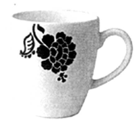 Vintage Dahlia Black Jumbo Cup