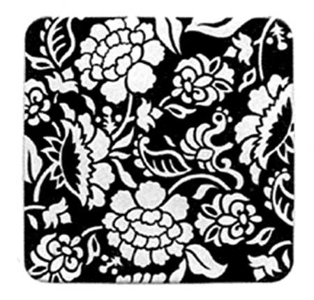 Vintage Dahlia Black 10" Square Tray