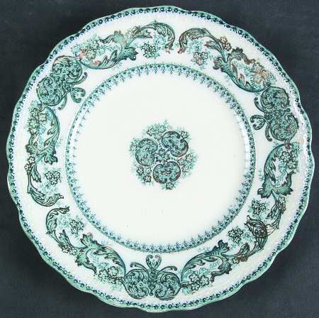 Madras Blue Green Salad Plate