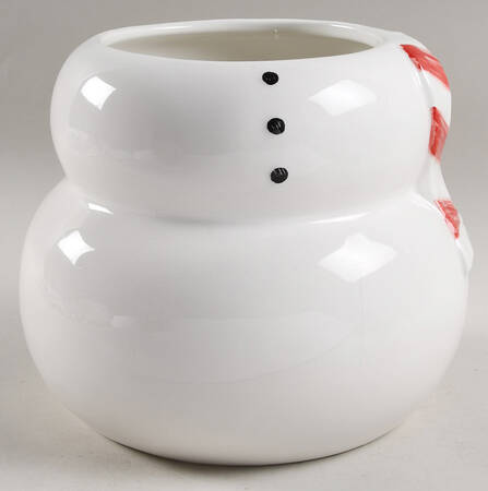 Holiday Snowman Figural Cookie Jar No Lid
