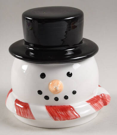 Holiday Snowman Lid for Figural Cookie Jar
