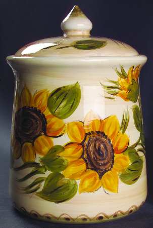 Provencial Garden Extra Large Canister & Lid by Whole Home