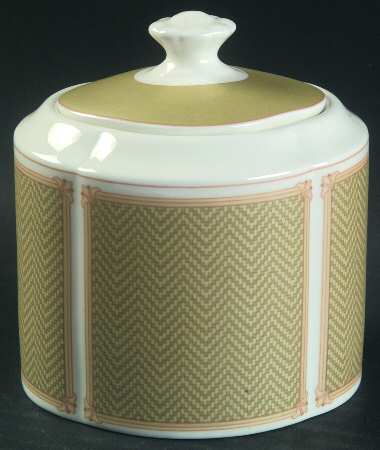 Hunt Valley Herringbone Sugar Bowl & Lid