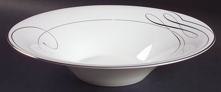 Ballet Ribbon (Platinum) 12" Round Serving Bowl