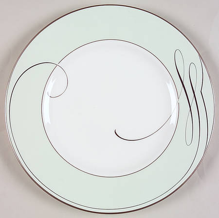Ballet Ribbon (Platinum) Accent Luncheon Plate