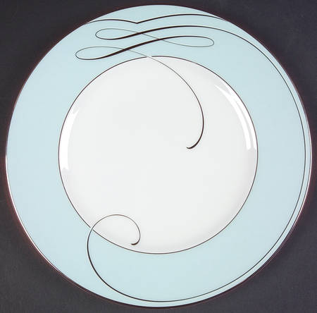 Ballet Ribbon (Platinum) Accent Luncheon Plate