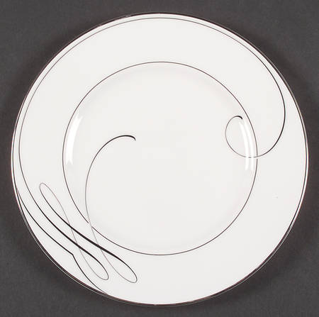 Ballet Ribbon (Platinum) Accent Luncheon Plate