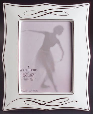 Ballet Ribbon (Platinum) Frame-Holds 5" X 7"