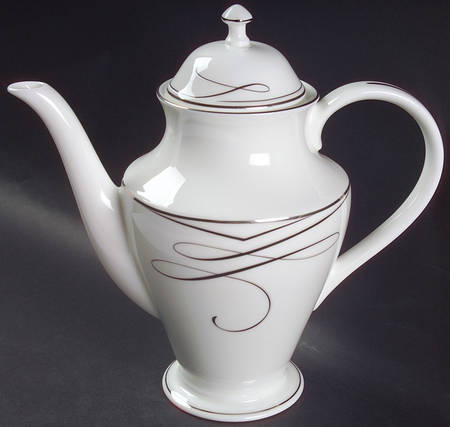 Ballet Ribbon (Platinum) Coffee Pot & Lid