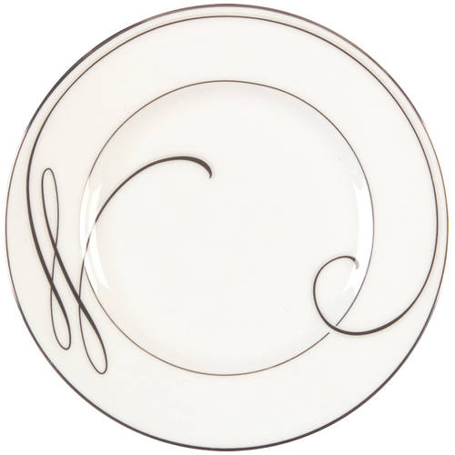 Ballet Ribbon (Platinum) Bread & Butter Plate