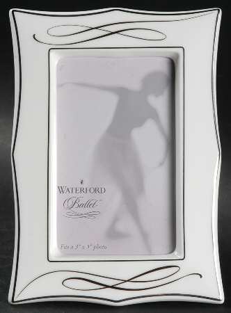 Ballet Ribbon (Platinum) Frame-Holds 3" x 5"