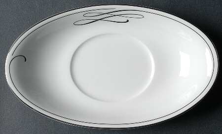 Ballet Ribbon (Platinum) Underplate for Gravy Boat