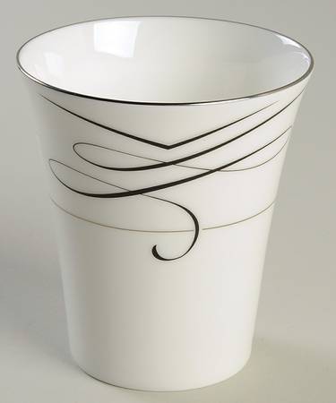 Ballet Ribbon (Platinum) Posy Vase