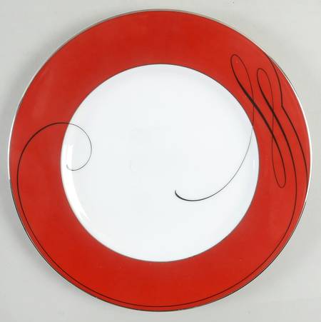 Ballet Ribbon (Platinum) Accent Salad Plate