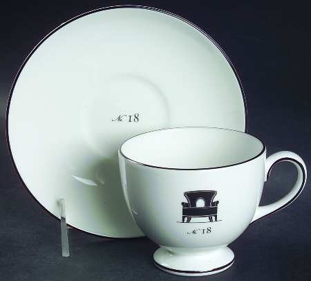 Musical Chairs Footed Cup & Saucer Set