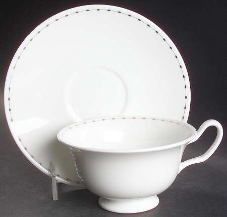 Pearl Strand Footed Cup & Saucer Set