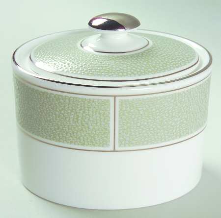 Shagreen Jade Sugar Bowl & Lid