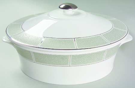 Shagreen Jade Oval Covered Vegetable